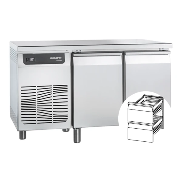 Samaref Холодильний стіл 1-дверний + 2 шухляди TG2 P PL TN + 1 CASS 1212 image